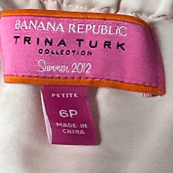 Banana Republic X Trina Turk ruffle 100% silk maxi dress Size 6P petite - Picture 7 of 8